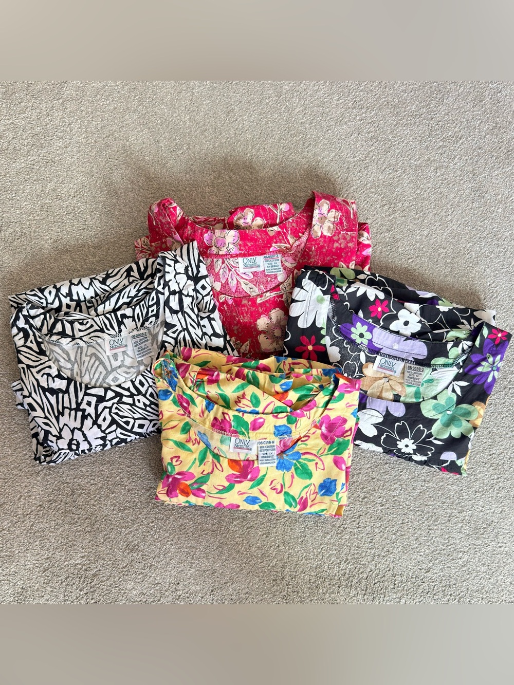 Lot of 4 Only Necessities 1X Plus Size Loungers House Dresses Floral & Abstract